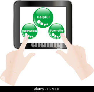 digital tablet in hands over white background Stock Photo - Alamy