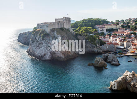 Saint Lawrence Fortress also called Fort Lovrijenac or Dubrovnik's Gibraltar in Dubrovnik, Croatia Stock Photo