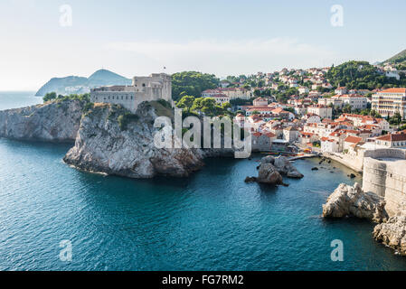 Saint Lawrence Fortress also called Fort Lovrijenac or Dubrovnik's Gibraltar in Dubrovnik, Croatia Stock Photo