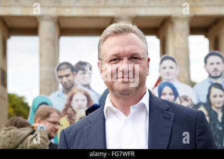 Berlin's Interior Senator Frank Henkel Stock Photo