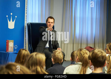 Fairytale reading with FM Daniel Bahr Stock Photo