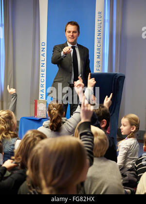 Fairytale reading with FM Daniel Bahr Stock Photo