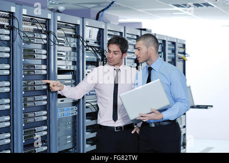 it enineers in network server room Stock Photo