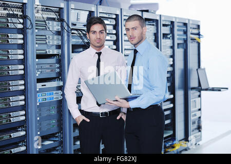 it enineers in network server room Stock Photo