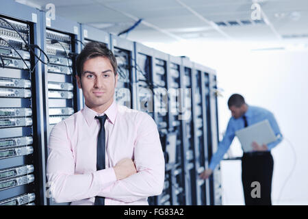 it enineers in network server room Stock Photo