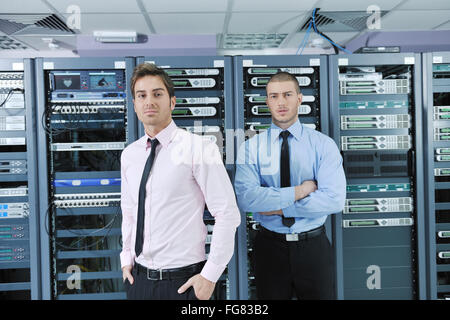 it enineers in network server room Stock Photo