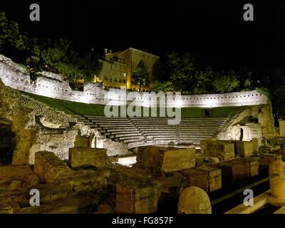 geography / travel, Italy, Friuli, Trieste, Roman theatre (Teatro Romano), built: 1st century AD, Additional-Rights-Clearance-Info-Not-Available Stock Photo