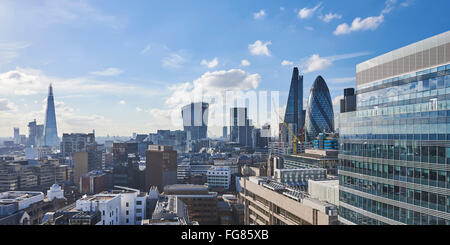 City of London Skyline from Aldgate, UK Stock Photo