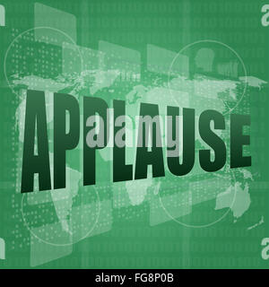 applause word poster concept. Financial support message design Stock Photo