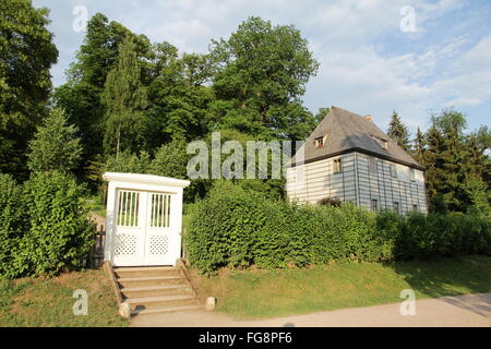 geography / travel, Germany, Thuringia, Weimar, Park at the Ilm River, Goethe summer house, Additional-Rights-Clearance-Info-Not-Available Stock Photo