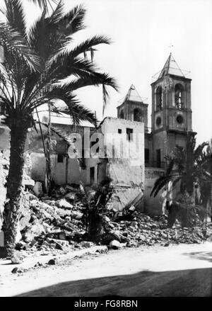 The Nazi propaganda picture shows a destroyed church in the city Sfax in Tunisia. The photo was taken in March 1943. Fotoarchiv für Zeitgeschichte - NO WIRE SERVICE - Stock Photo