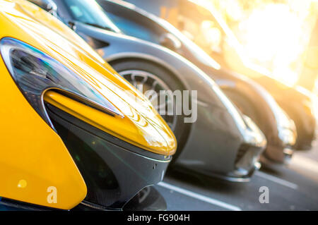 Cars in the Sun Stock Photo
