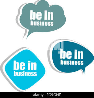 be in business. Set of stickers, labels, tags. Business banners, Template for infographics Stock Photo