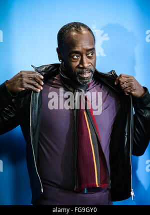 Berlin, Germany. 18th Feb, 2016. Director Don Cheadle poses during a photocall to present the movie 'Miles Ahead' at the 66th Berlinale International Film Festival in Berlin, Germany, on Feb. 18, 2016. Credit:  Zhang Fan/Xinhua/Alamy Live News
