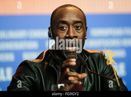 Berlin, Germany. 18th Feb, 2016. Director Don Cheadle attends a press conference for the movie 'Miles Ahead' at the 66th Berlinale International Film Festival in Berlin, Germany, on Feb. 18, 2016. Credit:  Zhang Fan/Xinhua/Alamy Live News