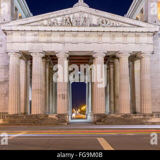 geography / travel, Germany, Bavaria, Munich, Koenigsplatz, Propylaea, view to East, Additional-Rights-Clearance-Info-Not-Available Stock Photo
