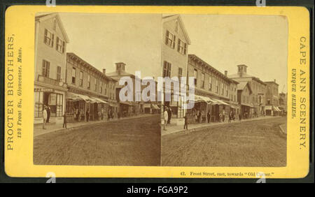 Front Street, east, towards  Old Corner , by Procter Brothers Stock Photo