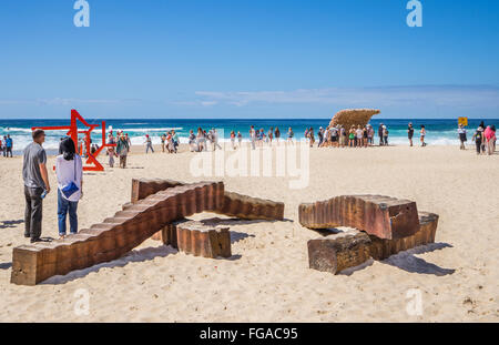 Sculpture by the Sea 2015, annual open air art exhibition, Tamarama Beach, Sydney, New South Wales, Australia. Art installation Stock Photo