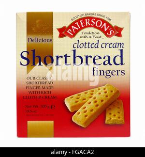 Scottish Clotted cream Shortbread fingers Stock Photo