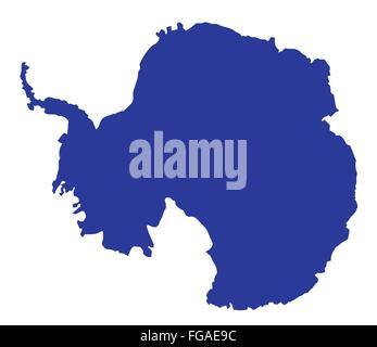 Antarctica Blank Vector Map Isolated - Silhouette Map Of Antarctic Over A White Background Fgae9c