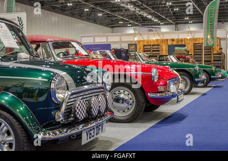 London, UK. 18 February 2016 Classic car at the show. This is a car being shown at the London Classic Car Show 2016 Exhibition, ExCel Centre, London.  Credit:  Ilyas Ayub/ Alamy Live News Stock Photo