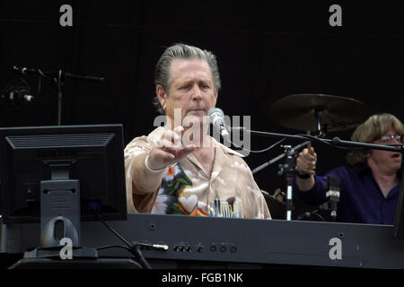 Brian Wilson, Pyramid stage , Glastonbury Festival 2005, Somerset, England, United Kingdom. Stock Photo