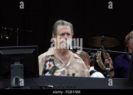 Brian Wilson, Pyramid stage , Glastonbury Festival 2005, Somerset, England, United Kingdom. Stock Photo