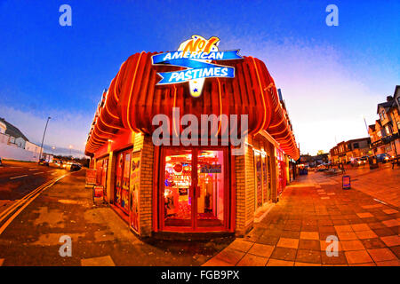 American style amusement arcade Whitley Bay Tyneside Stock Photo