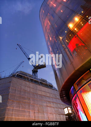 M&M's World Swiss Court iconic modern building and major building construction 2016 nearby Leicester Square London W1 UK Stock Photo