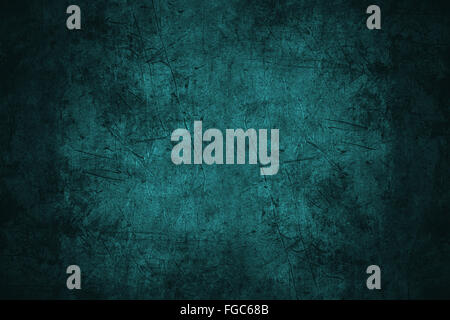 turquoise scratched metal texture or rough pattern iron background Stock Photo