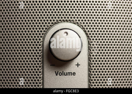 Volume Button on speakers Stock Photo