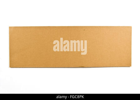 Long Piece of Blank Cardboard Stock Photo