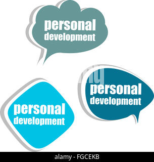 personal development, Set of stickers, labels, tags. Template for infographics Stock Photo