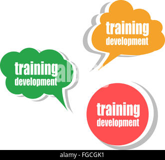 training development. Set of stickers, labels, tags. Business banners, Template for infographics Stock Photo