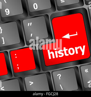 history button on computer keyboard pc key Stock Photo