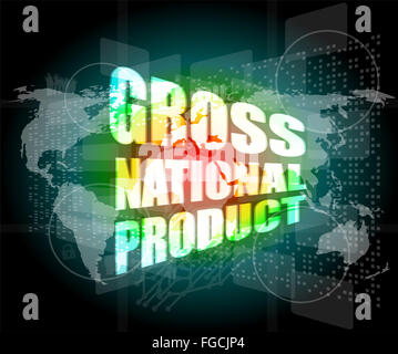 gross national product word on digital touch screen Stock Photo