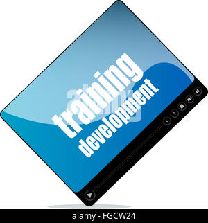 Training and development icon. Internet button on white background ...