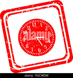 Time's Up!-red stamp, Stock vector