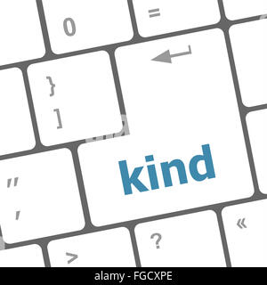 kind on computer keyboard key enter button Stock Photo