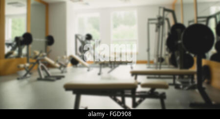 Abstract blur fitness gym background Stock Photo