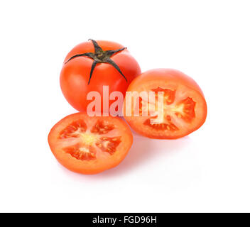 fresh tomatoes on white background Stock Photo