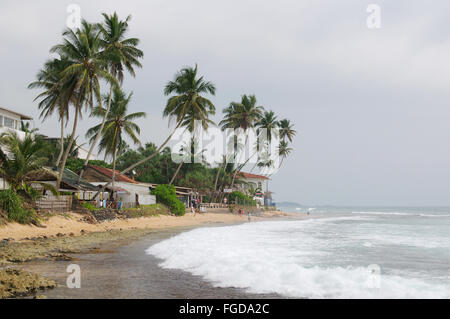 Storm on the tropical coast, Hikkaduwa, Sri Lanka, South Asia Stock Photo