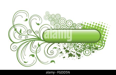 Abstract floral banner. Stock Vector