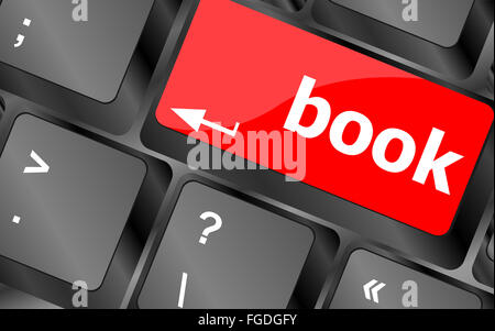 Book button on keyboard keys - business concept Stock Photo