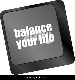 balance your life button on computer keyboard Stock Photo