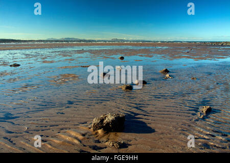 The Pentland Hills from Longniddry Bents, East Lothian Stock Photo