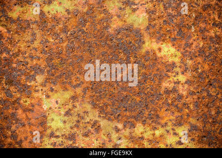 Old rusty weathered metal background texture wallpaper Stock Photo