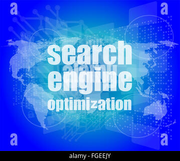 Search Engine Optimization - SEO Sign in Browser Window Stock Photo