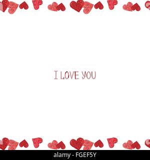 Hand drawn hearts Stock Vector