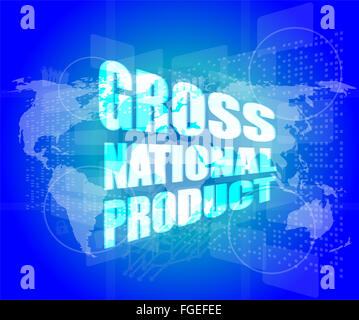 gross national product word on digital touch screen Stock Photo